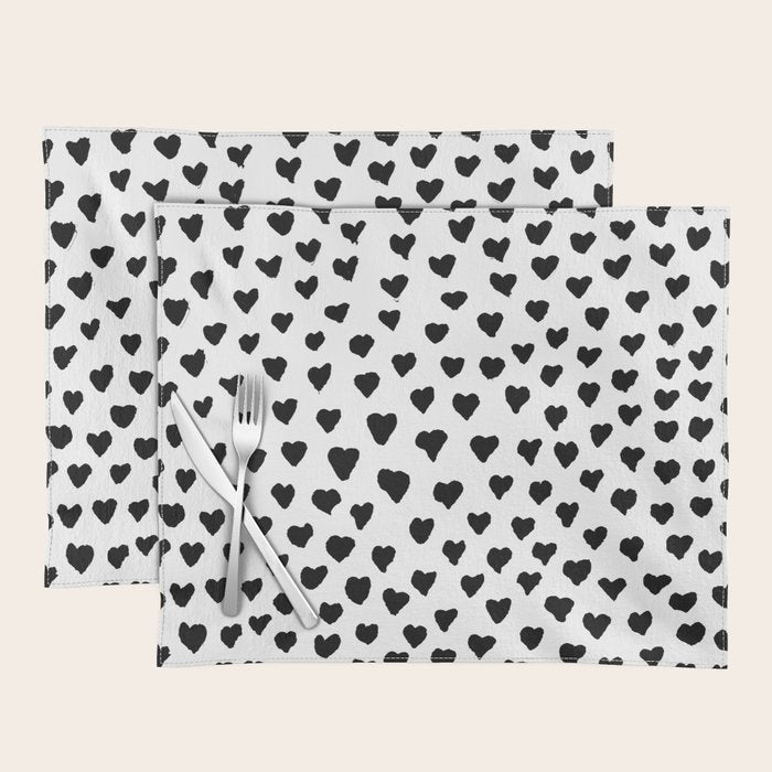 Black Heart Placemat Gallery Image 1