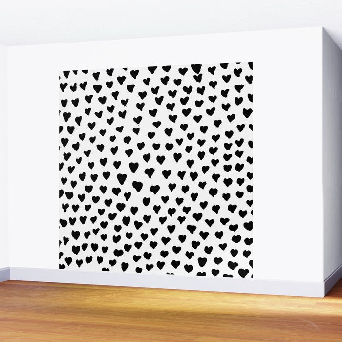 Black Heart Wall Mural Gallery Image 2