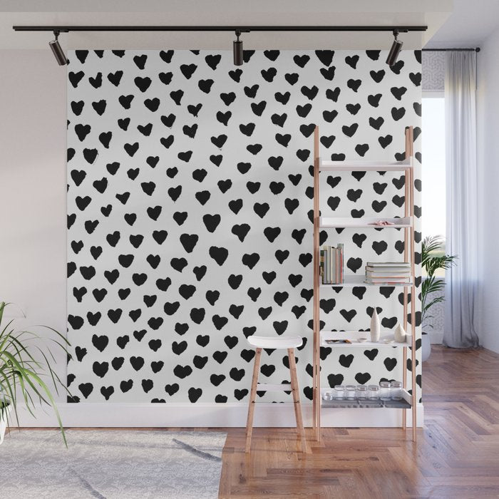 Black Heart Wall Mural Gallery Image 1
