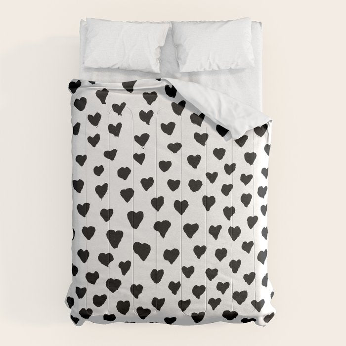 Black Heart Comforter Gallery Image 1