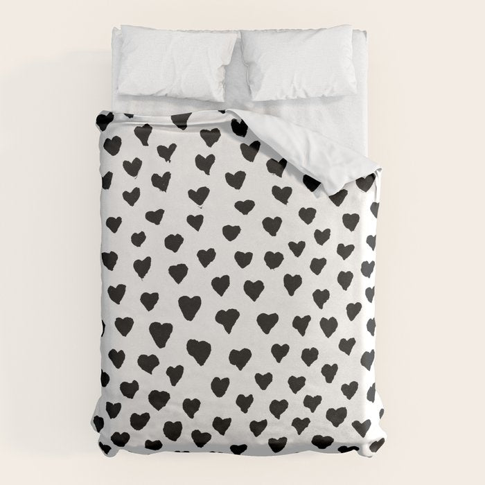 Black Heart Duvet Cover Gallery Image 1