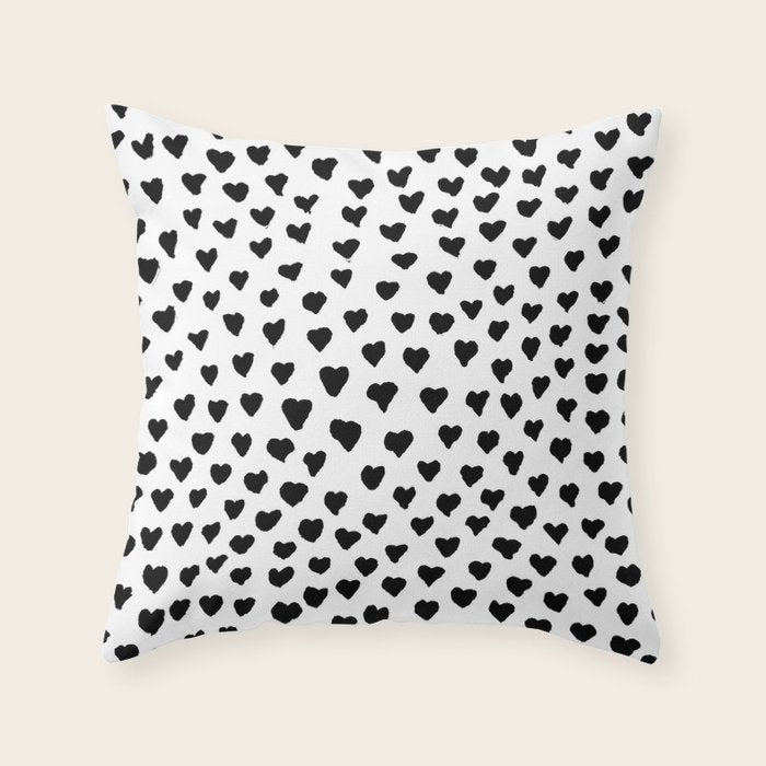 Black Heart Throw Pillow Gallery Image 6