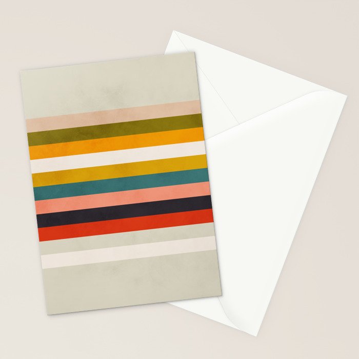 modern abstract stripe geometric Stationery Card Gallery Image 2