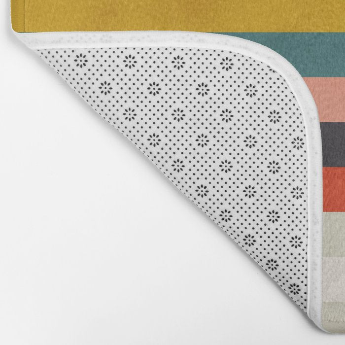 modern abstract stripe geometric Bath Mat Gallery Image 2