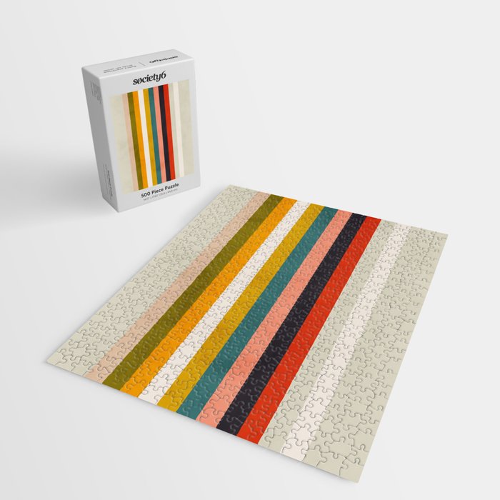 modern abstract stripe geometric Jigsaw Puzzle Gallery Image 2