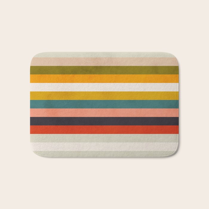 modern abstract stripe geometric Bath Mat Gallery Image 1
