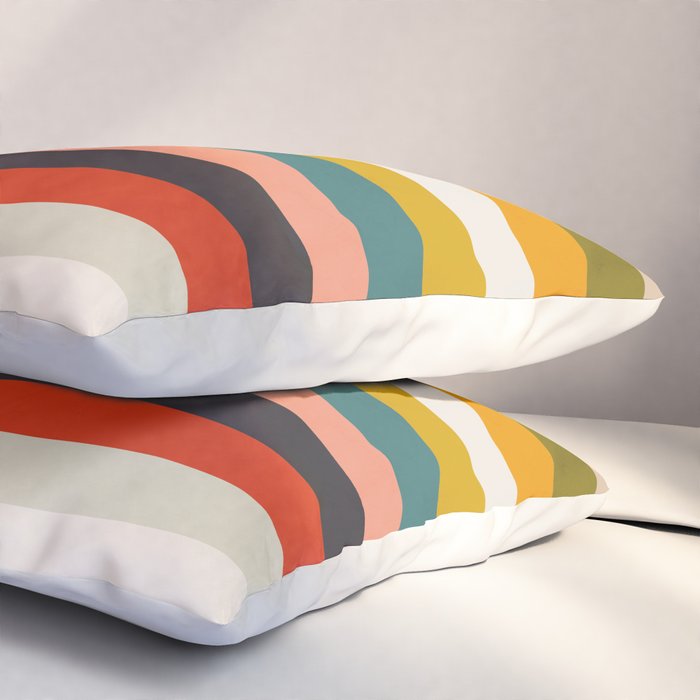 modern abstract stripe geometric Pillow Sham Gallery Image 3