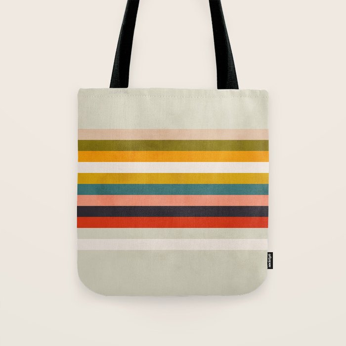 modern abstract stripe geometric Tote Bag Gallery Image 1