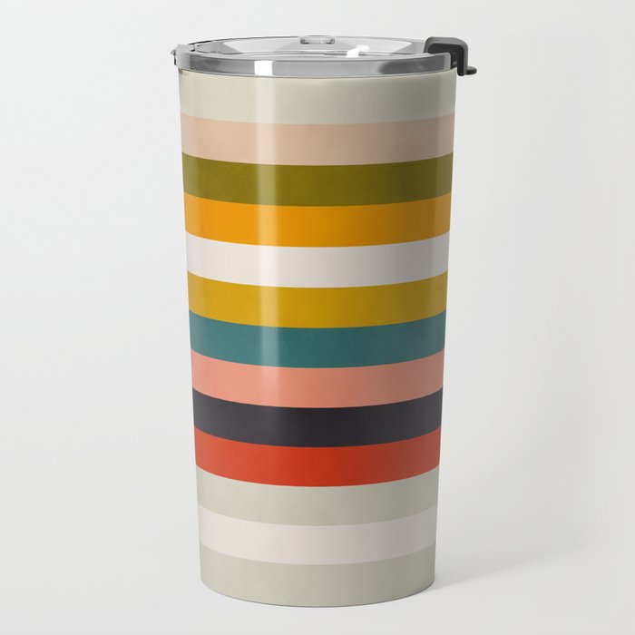 modern abstract stripe geometric Travel Mug Gallery Image 2