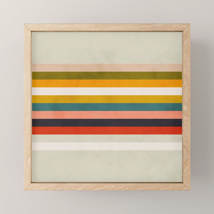 modern abstract stripe geometric Mini Art Print Gallery Image 1