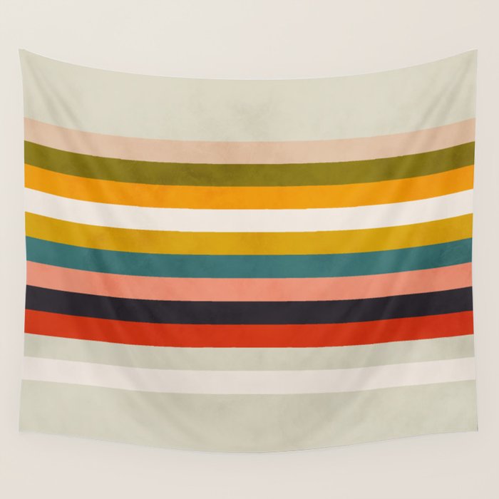 modern abstract stripe geometric Wall Tapestry Gallery Image 4
