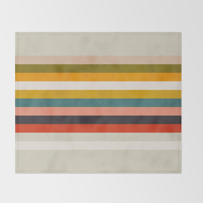 modern abstract stripe geometric Throw Blanket Gallery Image 2