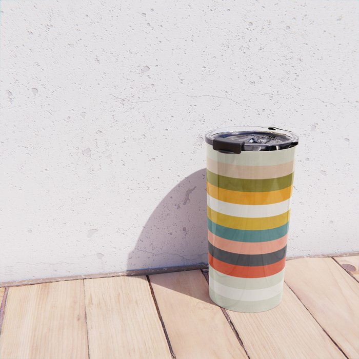 modern abstract stripe geometric Travel Mug Gallery Image 4