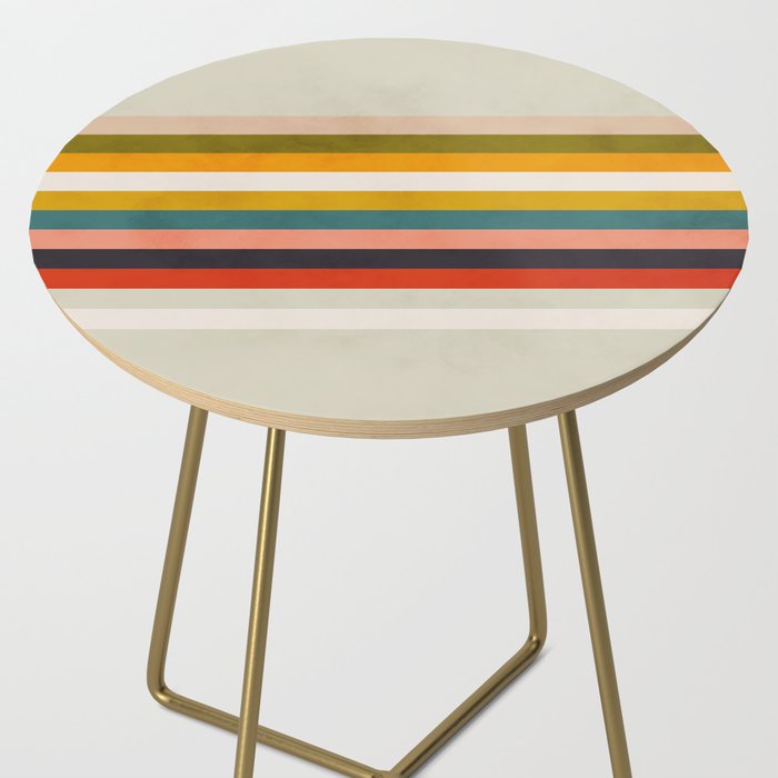 modern abstract stripe geometric Side Table Gallery Image 2