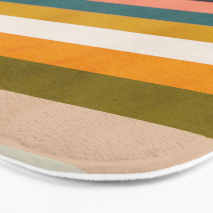 modern abstract stripe geometric Bath Mat Gallery Image 3