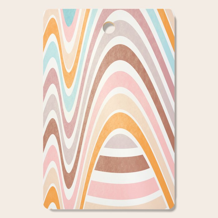 Bowy Pastel Stripes Cutting Board Gallery Image 1