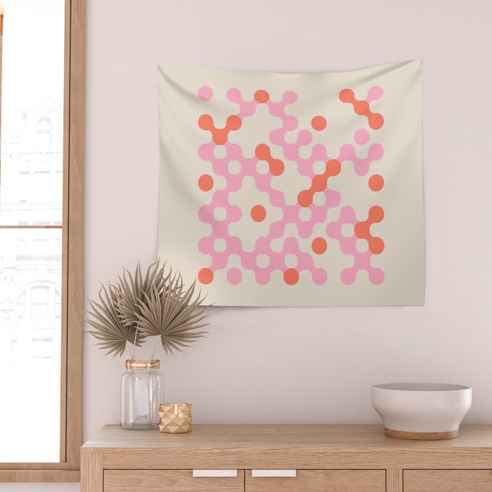 Circles: PATTERN 01 | The Peach Edition Wall Tapestry Gallery Image 2