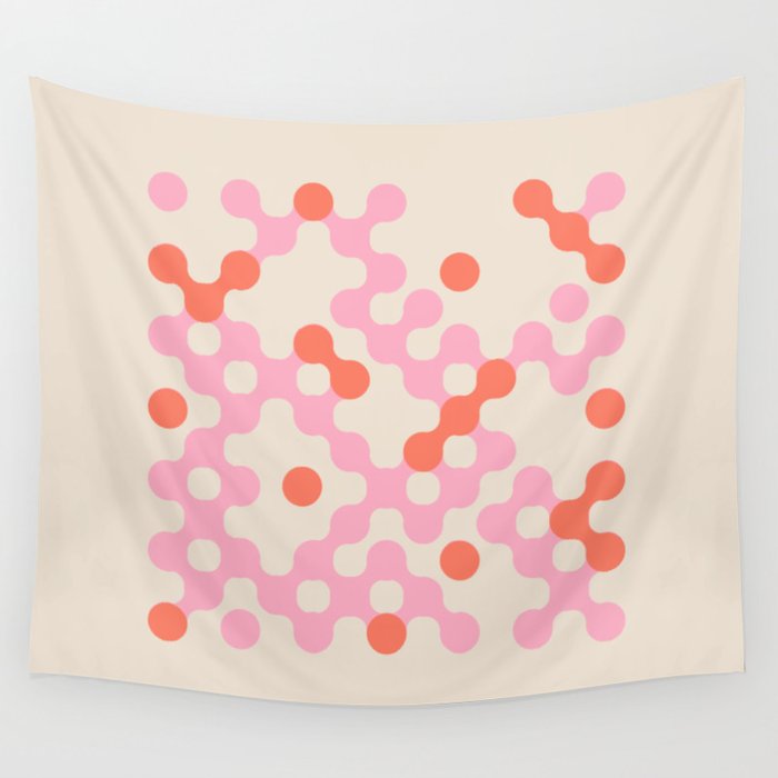 Circles: PATTERN 01 | The Peach Edition Wall Tapestry Gallery Image 1