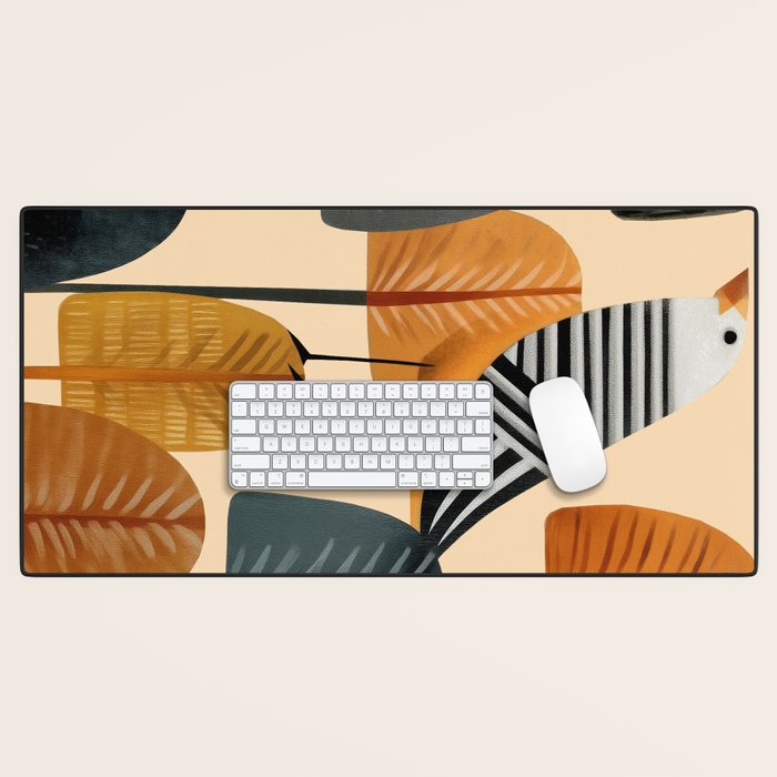 Song in the Autumn Grove Desk Mat Gallery Image 1