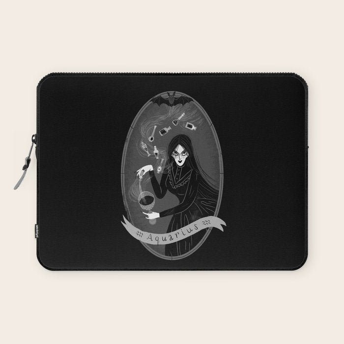 Aquarius Witchy Zodiac Laptop Sleeve Gallery Image 1