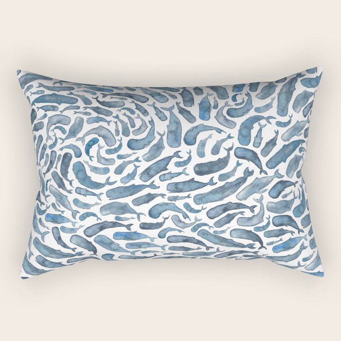 Whale, Sperm Whale Rectangular Pillow Gallery Image 1