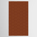 Dragonfly Pattern IV Brick Red Tablecloth Gallery Image 2