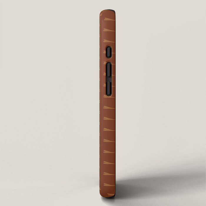 Dragonfly Pattern IV Brick Red iPhone Case Gallery Image 2