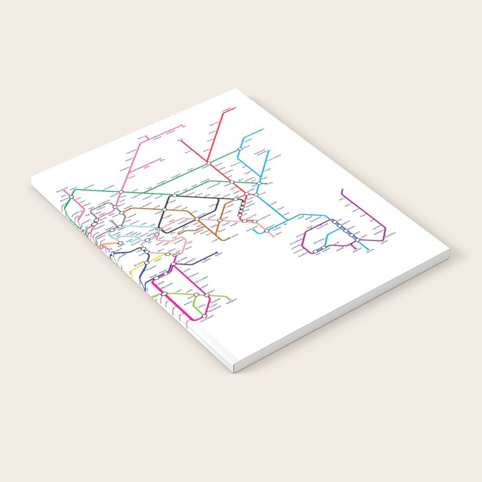 World Metro Subway Map Notebook Gallery Image 1