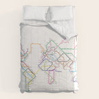 World Metro Subway Map Comforter Gallery Image 6