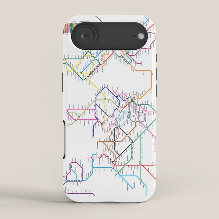 World Metro Subway Map iPhone Case Gallery Image 2