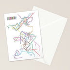 World Metro Subway Map Stationery Card Gallery Image 2