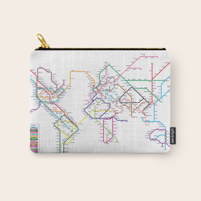 World Metro Subway Map Carry All Pouch Gallery Image 1