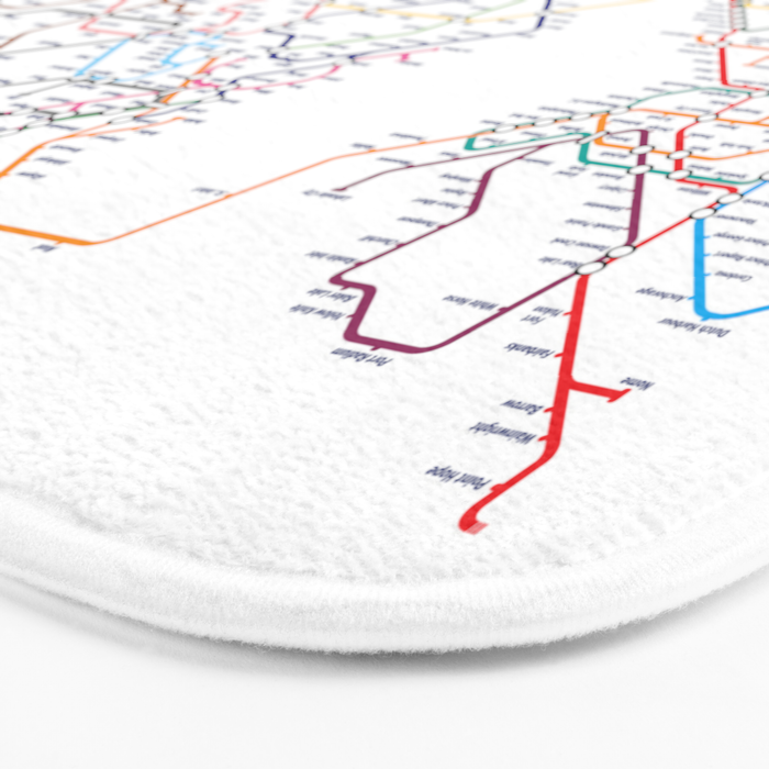 World Metro Subway Map Bath Mat Gallery Image 3
