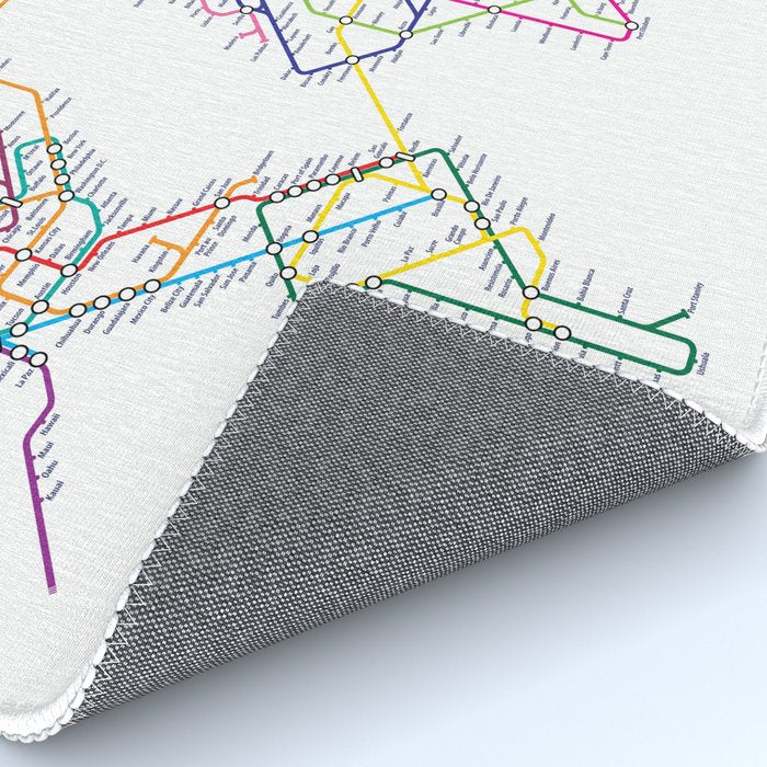 World Metro Subway Map Rug Gallery Image 4