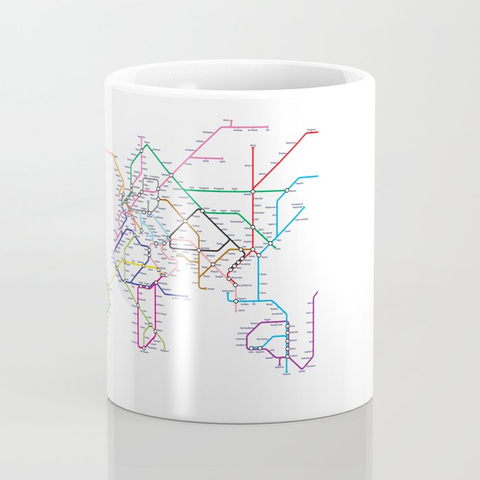 World Metro Subway Map Coffee Mug Gallery Image 4