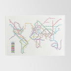 World Metro Subway Map Rug Gallery Image 2