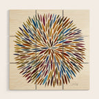 Watercolor Burst - Retro Palette Wood Wall Art Gallery Image 1