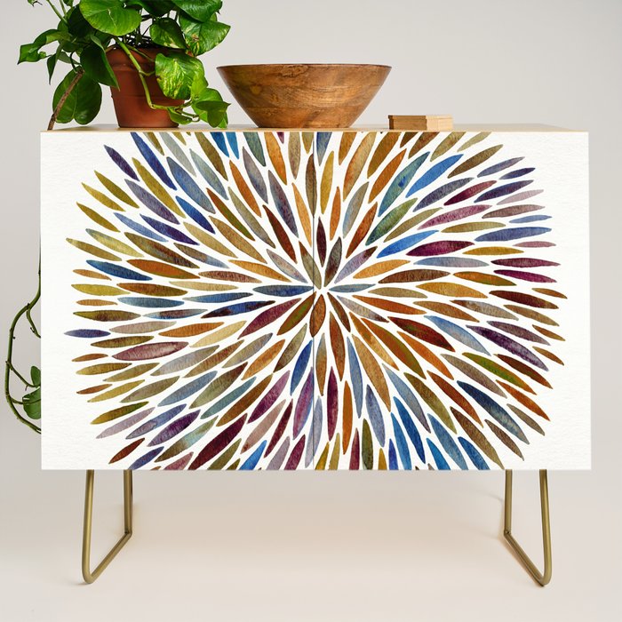 Watercolor Burst - Retro Palette Credenza Gallery Image 1