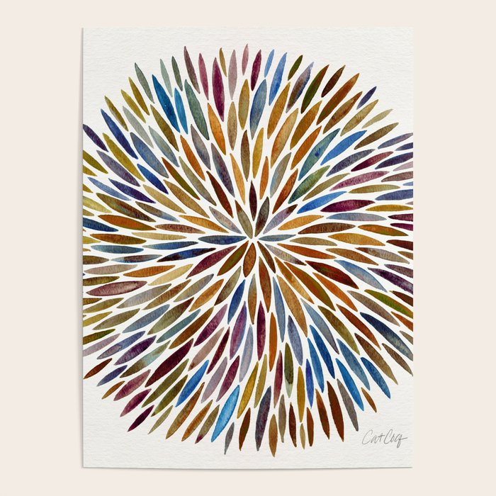 Watercolor Burst - Retro Palette Poster Gallery Image 1