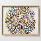 Watercolor Burst - Retro Palette Serving Tray Gallery Image 1