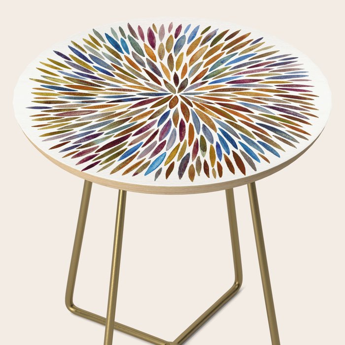 Watercolor Burst - Retro Palette Side Table Gallery Image 2