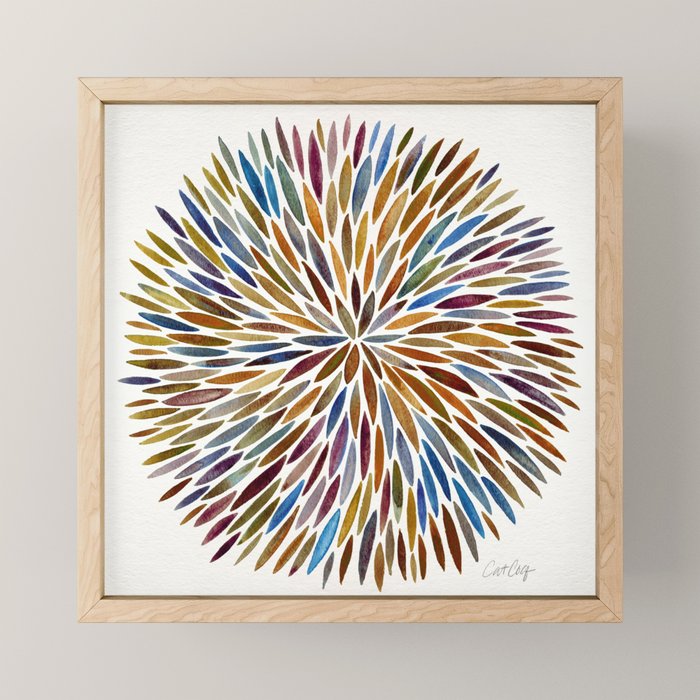Watercolor Burst - Retro Palette Mini Art Print Gallery Image 1