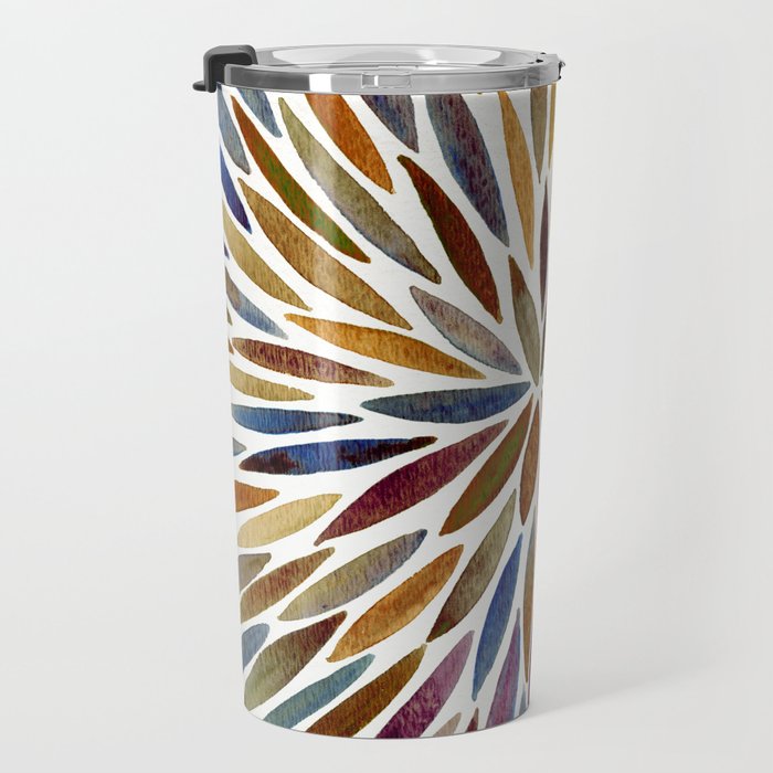 Watercolor Burst - Retro Palette Travel Mug Gallery Image 3