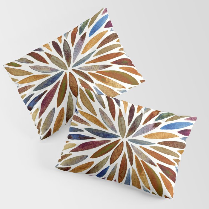 Watercolor Burst - Retro Palette Pillow Sham Gallery Image 1