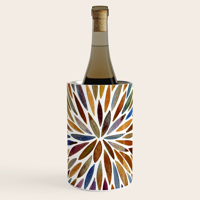 Watercolor Burst - Retro Palette Wine Chiller Gallery Image 1