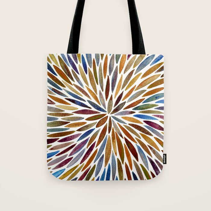 Watercolor Burst - Retro Palette Tote Bag Gallery Image 1