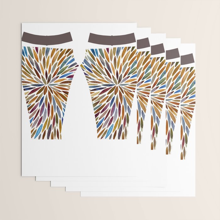 Watercolor Burst - Retro Palette Wrapping Paper Gallery Image 3