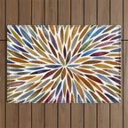 Watercolor Burst - Retro Palette Outdoor Rug Gallery Image 1