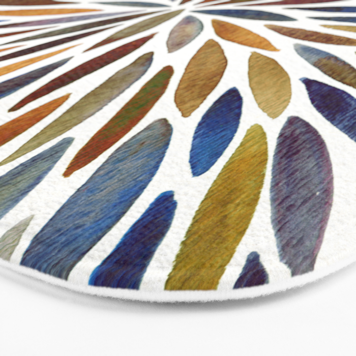 Watercolor Burst - Retro Palette Bath Mat Gallery Image 3