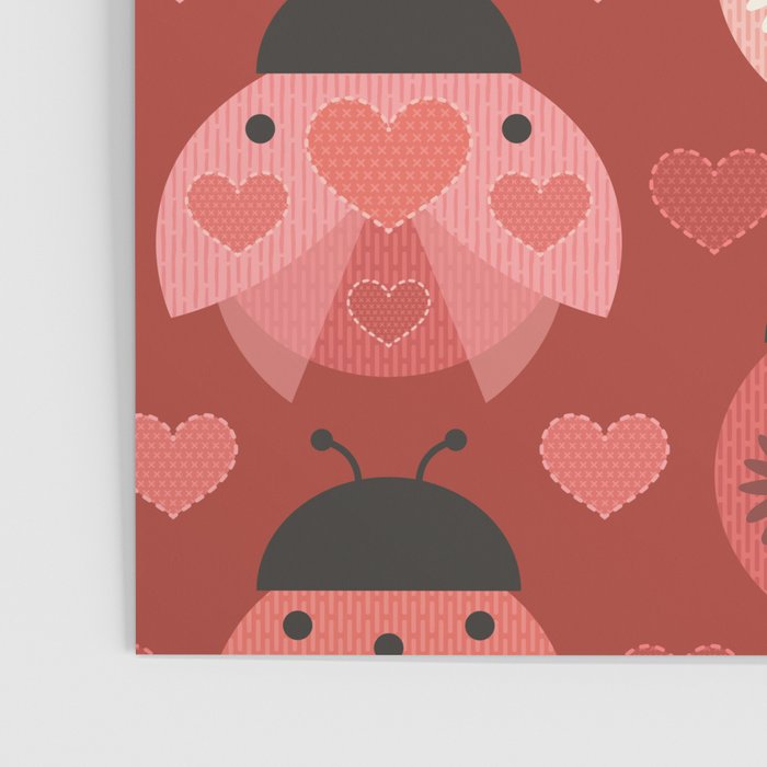 Love Bug Ladybugs - Valentines Day Colors Poster Gallery Image 3